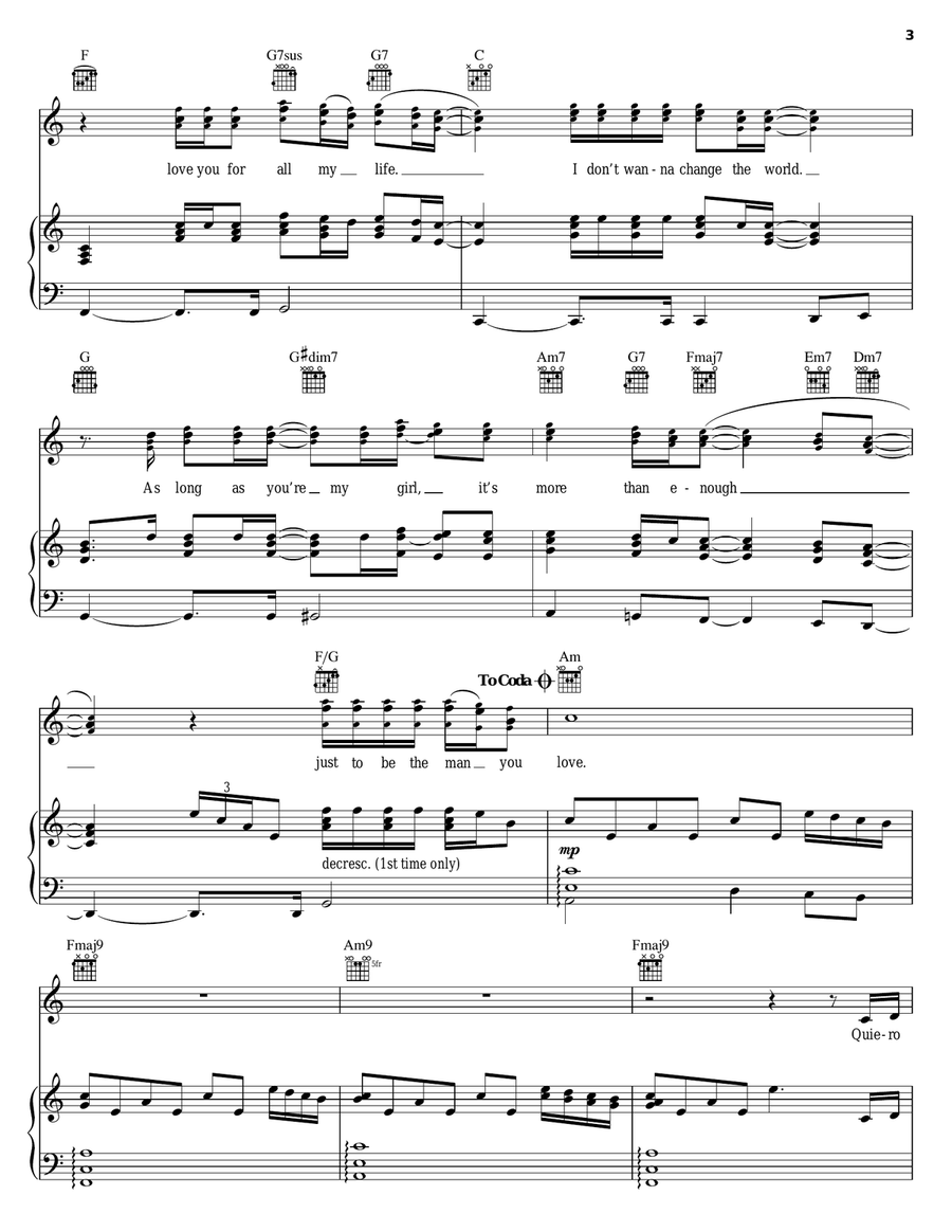 The Man You Love Piano, Vocal, Guitar scores gallery preview page 3