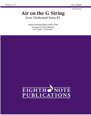 Book cover for Air on the G String from Orchestral Suite #3
