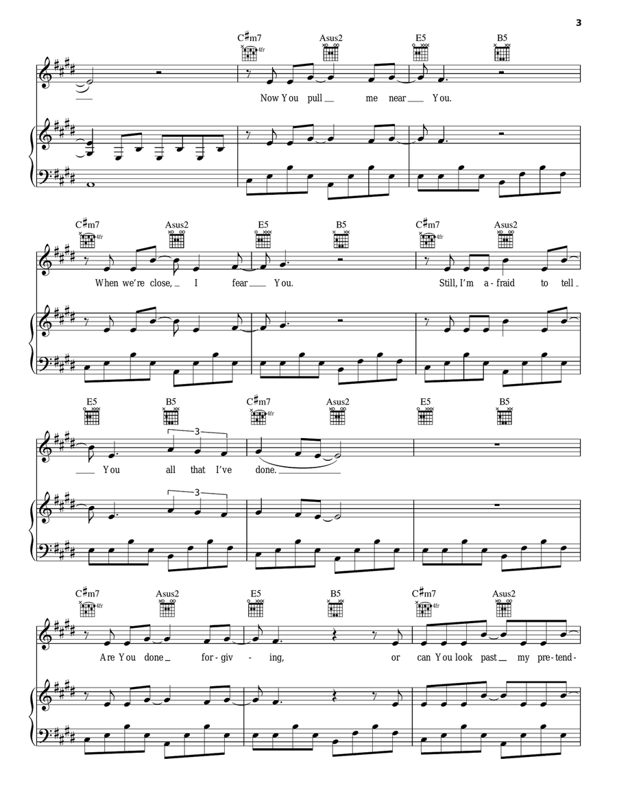 Times Times Piano, Vocal, Guitar scores gallery preview page 3