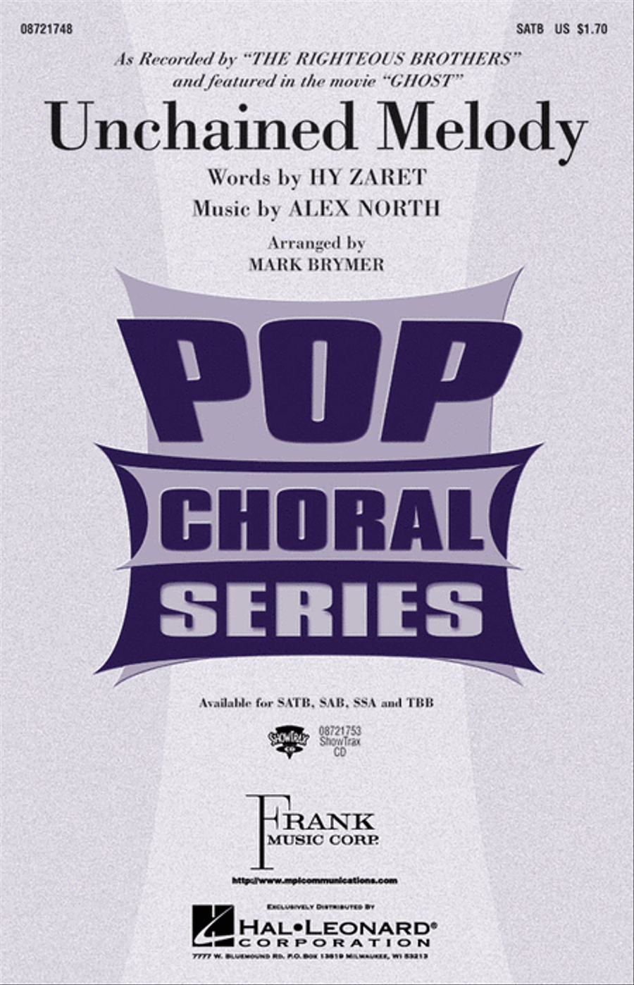 Unchained Melody 4-Part scores gallery preview page 1