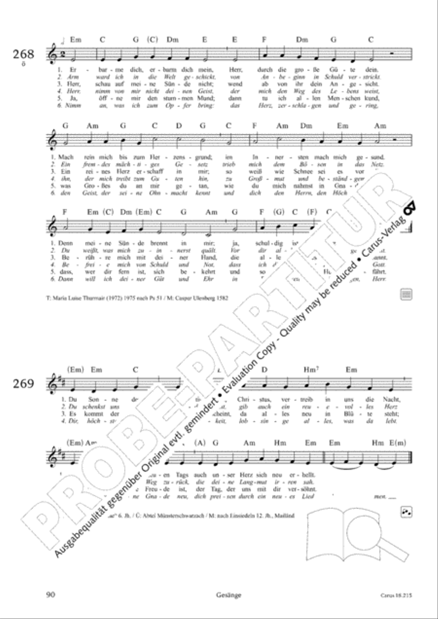 Gitarrenbuch zum Gotteslob Guitar scores gallery preview page 87