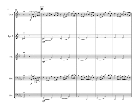 Costa Rican National Anthem ("Himno Nacional de Costa Rica") for Brass Quintet image number null