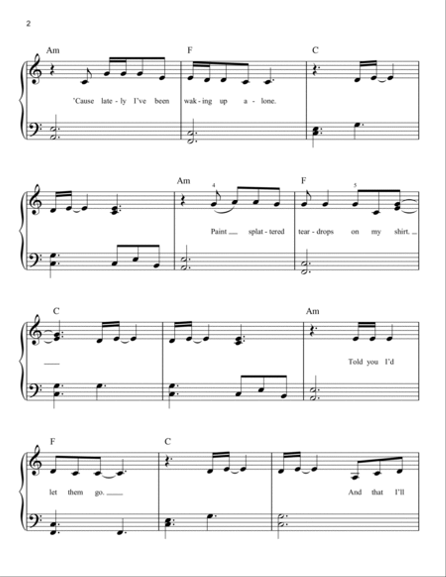 Give Me Love Easy Piano scores gallery preview page 2
