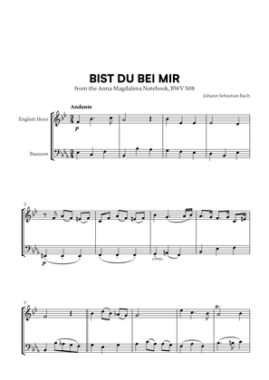 Book cover for Bist du bei Mir (BWV 508) (for English Horn and Bassoon)