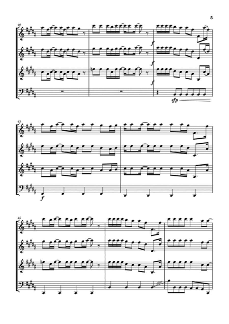 My Jesus Woodwind Quartet scores gallery preview page 6