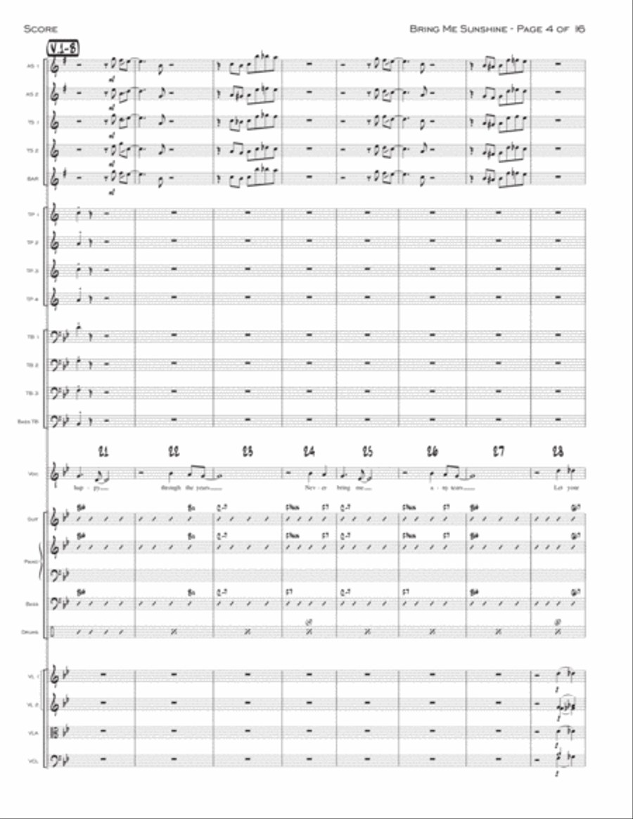 Bring Me Sunshine Bring Me Sunshine Jazz Ensemble scores gallery preview page 4