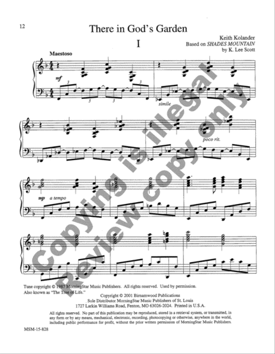 Wondrous Love Easy Piano scores gallery preview page 5