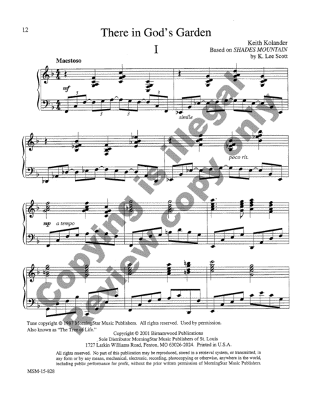 Wondrous Love Reflections on 3 Hymntunes for Piano image number null