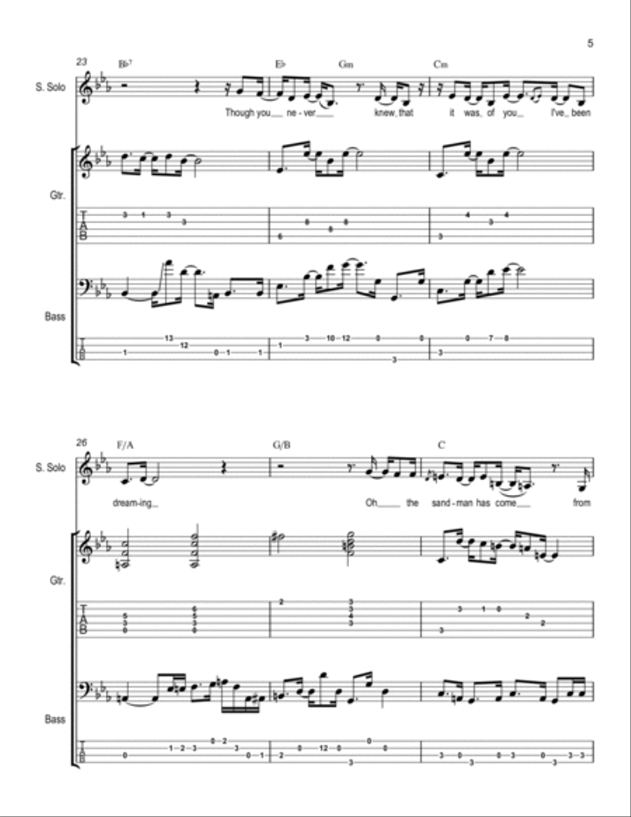 Overjoyed Piano, Vocal, Guitar scores gallery preview page 5