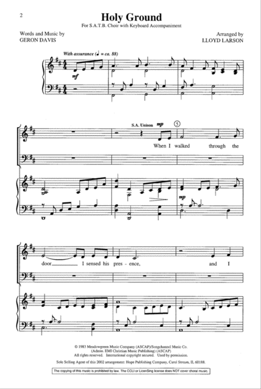 Holy Ground 4-Part scores gallery preview page 2