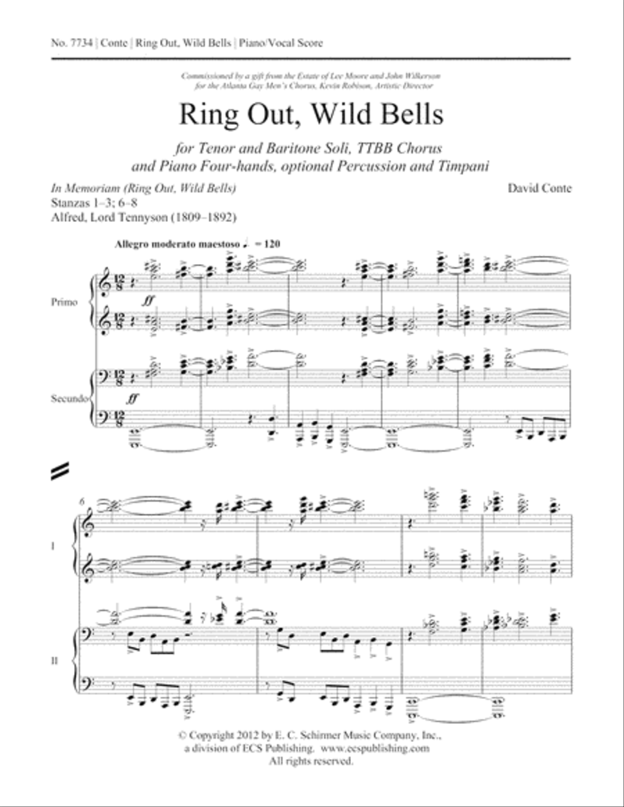 Ring Out, Wild Bells TTBB scores gallery preview page 2