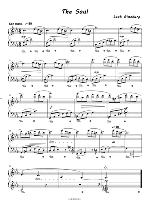 "The Soul" Composition for piano solo by Leah Ginzburg