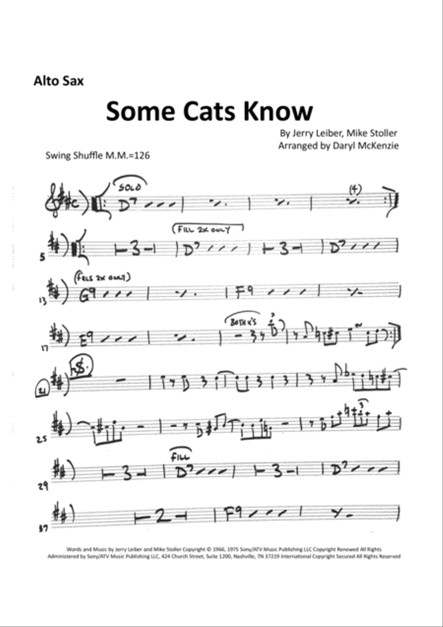 Some Cats Know Alto Saxophone scores gallery preview page 3