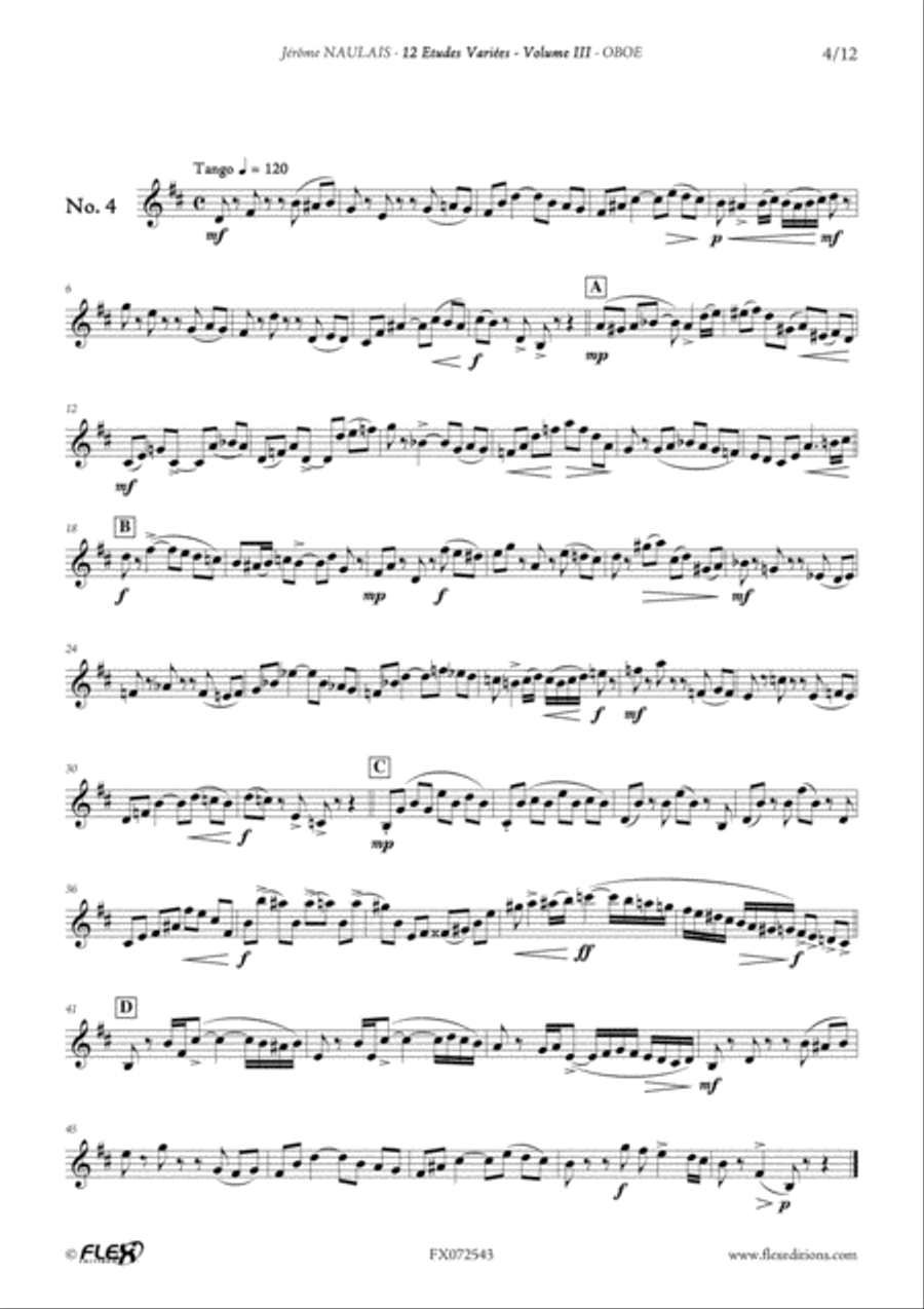 12 Etudes Variees - Volume III Oboe Solo scores gallery preview page 5