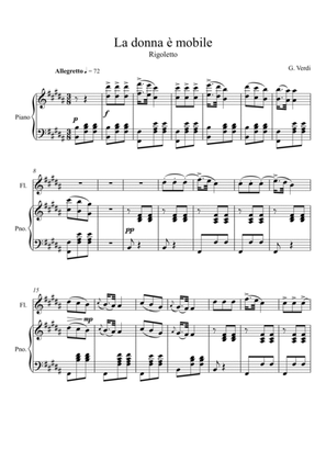 Giuseppe Verdi - La donna e mobile (Rigoletto) Flute Solo