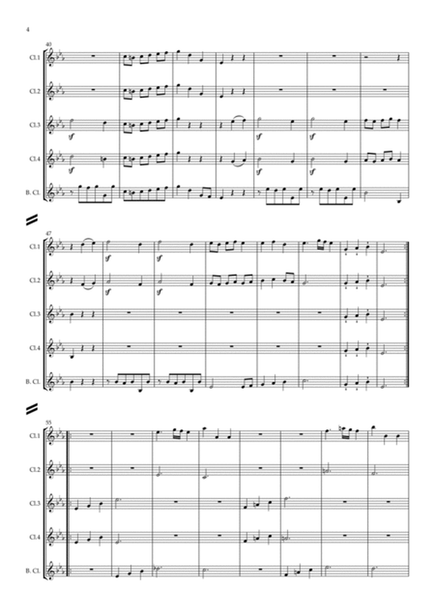 Leopold Mozart: Sinfonia Burlesca Mvt. II.Hanswurst - clarinet quintet image number null