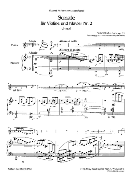 Sonata No. 2 in D minor Op. 21 Violin Solo - Sheet Music