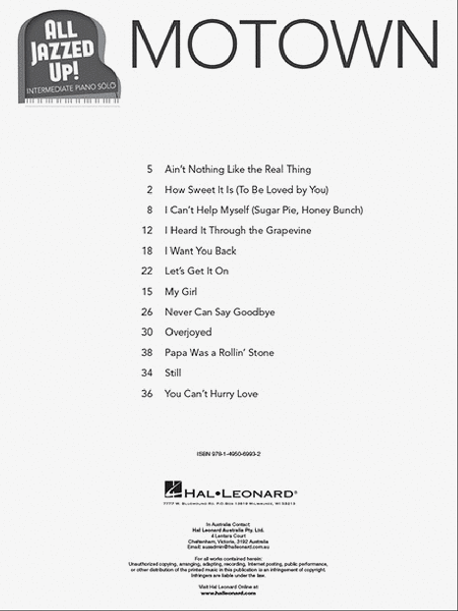 Motown - All Jazzed Up! Piano Solo scores gallery preview page 2