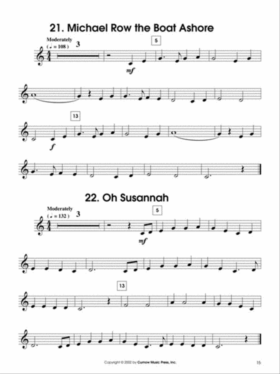 Tons of Tunes for the Beginner (audio access included) Trumpet Solo scores gallery preview page 4