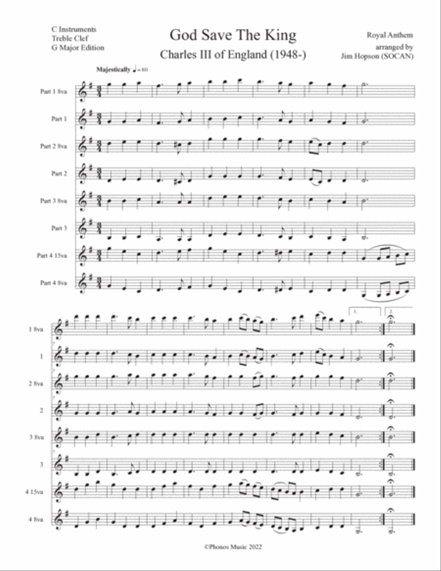 God Save The King! - Ultimate Flex Arrangement School and Community scores gallery preview page 4