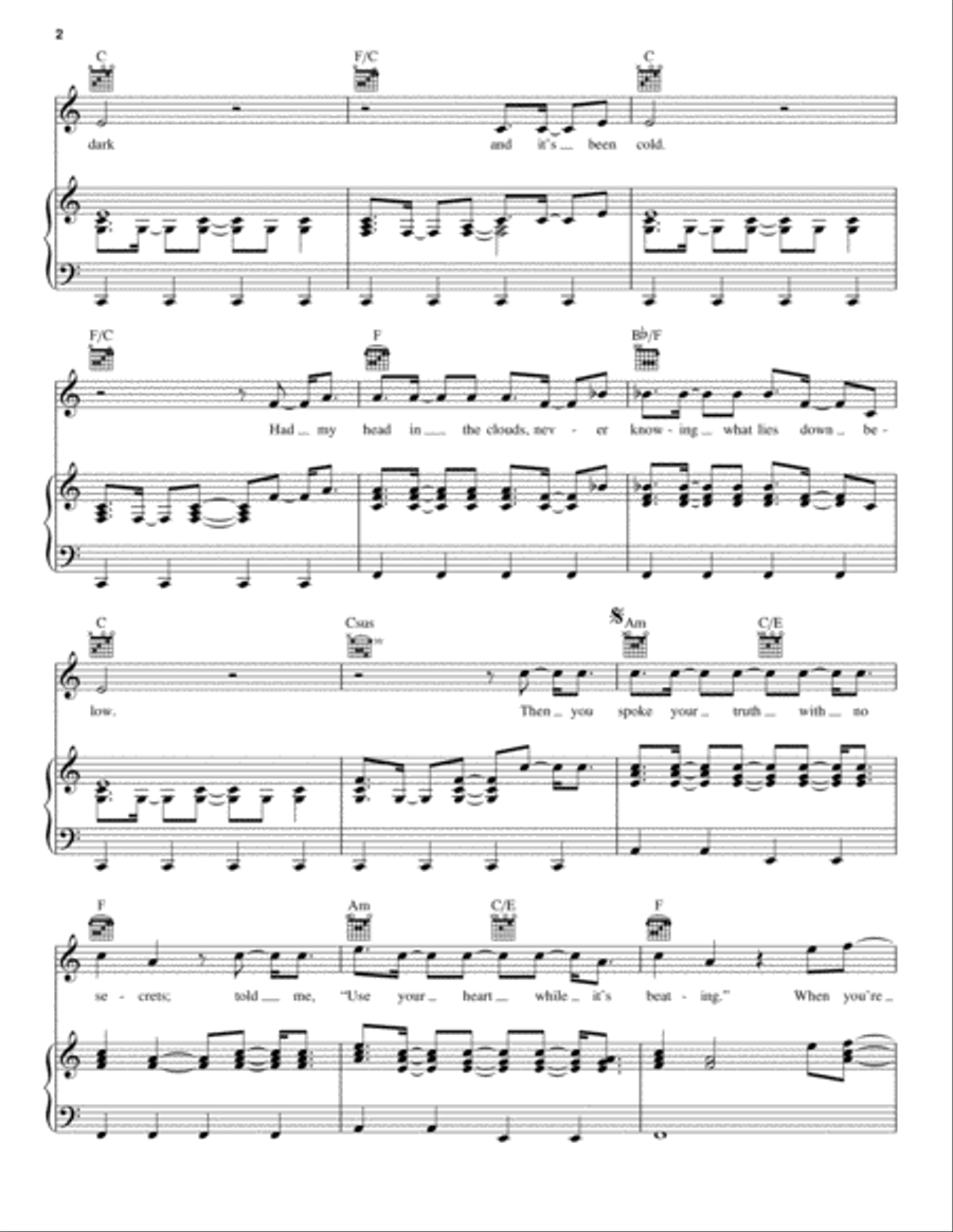Finally Free (from Smallfoot) Piano, Vocal, Guitar scores gallery preview page 2