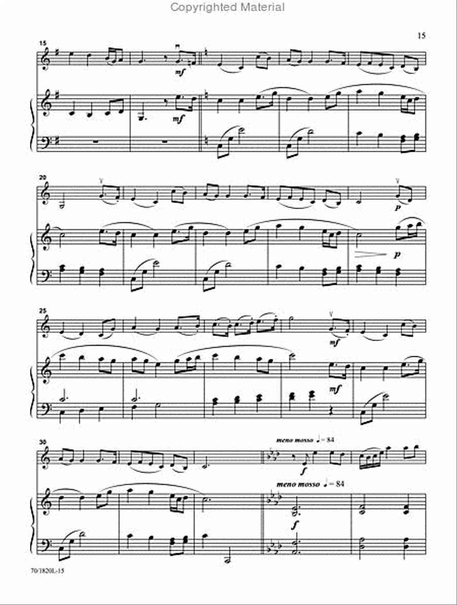 Praise Ye the Lord Violin Solo scores gallery preview page 6