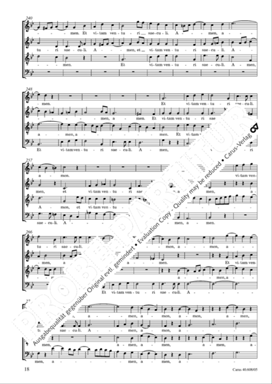 Missa Sancti Bernardi von Offida in B 4-Part scores gallery preview page 19