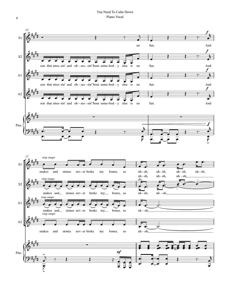 You Need To Calm Down SSAA scores gallery preview page 4