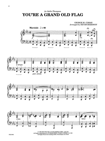 Reflections on Patriotic Songs: Piano Solo Arrangements of Patriotic Favorites