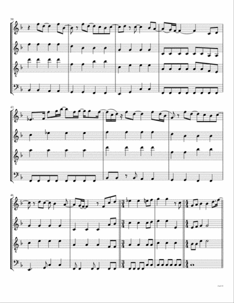 Hey Jude Woodwind Quartet scores gallery preview page 6