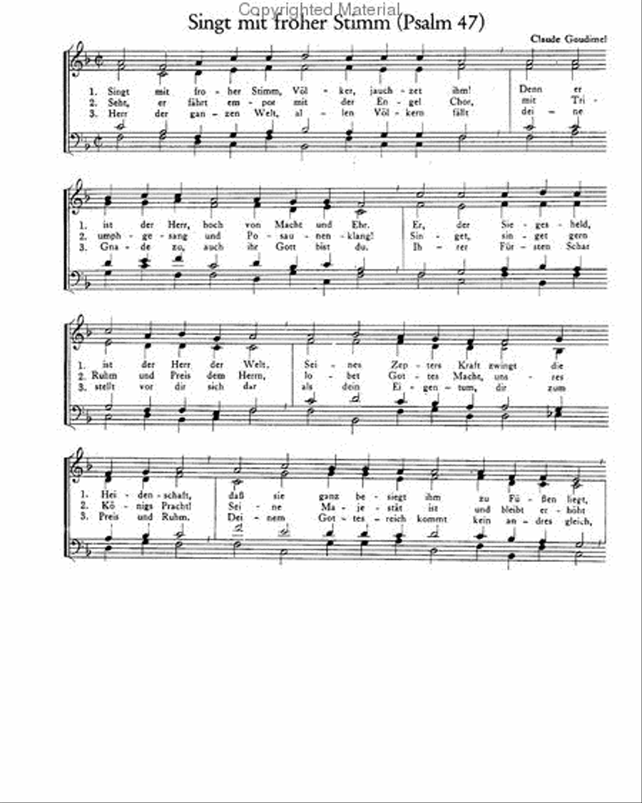 Sieben Chorsatze von Kurig, Goudimel und Schutz Choir scores gallery preview page 2