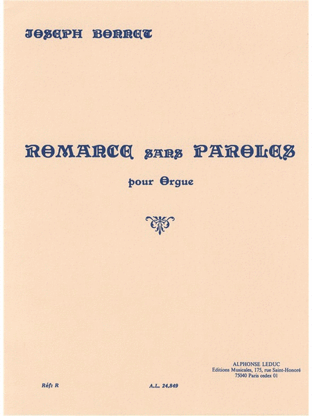 Romance Sans Paroles Op.7 No.8