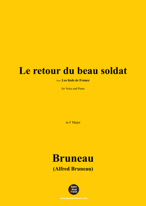Book cover for Alfred Bruneau-Le retour du beau soldat,in F Major