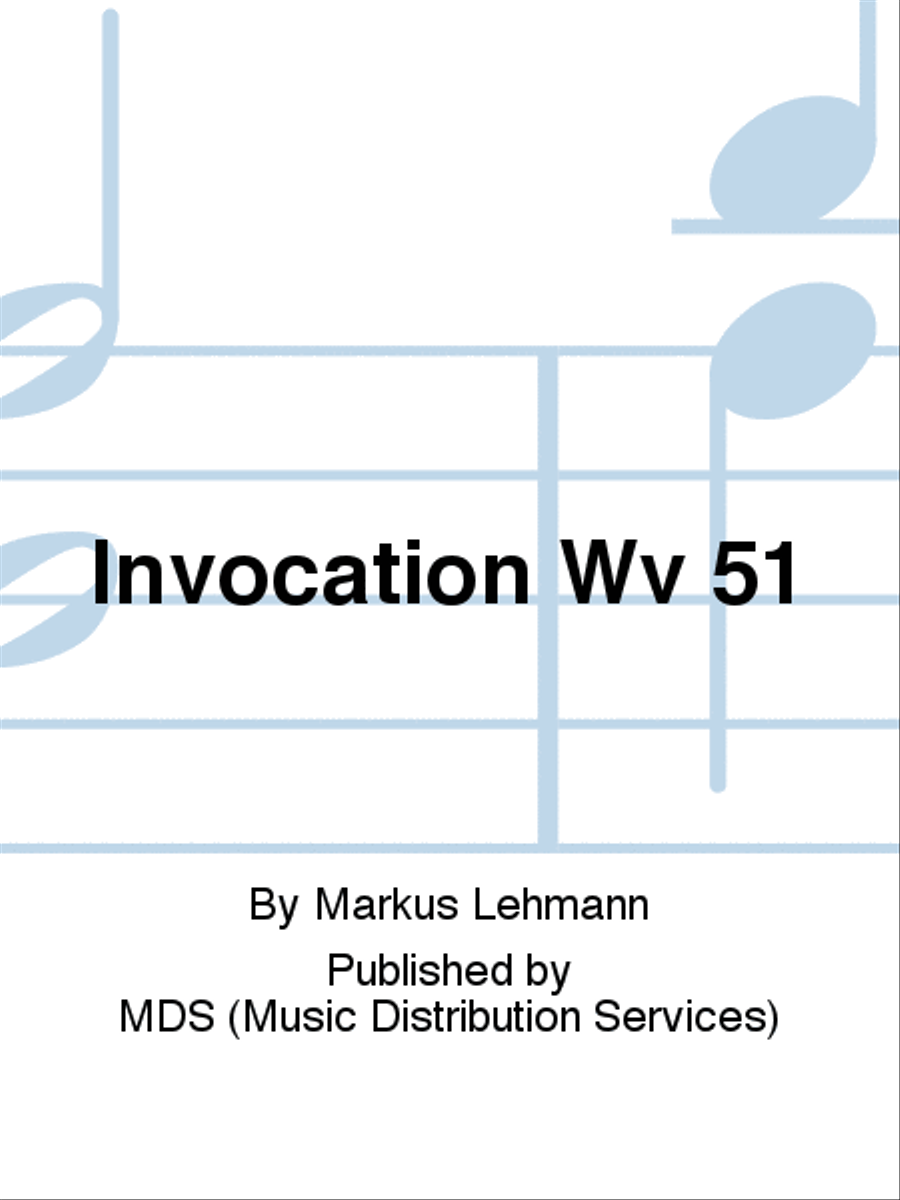 Invocation WV 51 Invocation WV 51 Flute scores gallery preview page 1