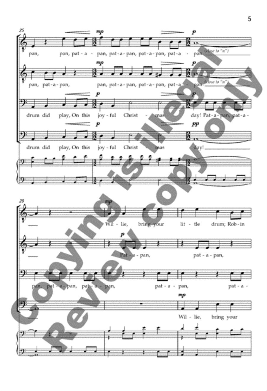 Pat-a-pan TTBB scores gallery preview page 6