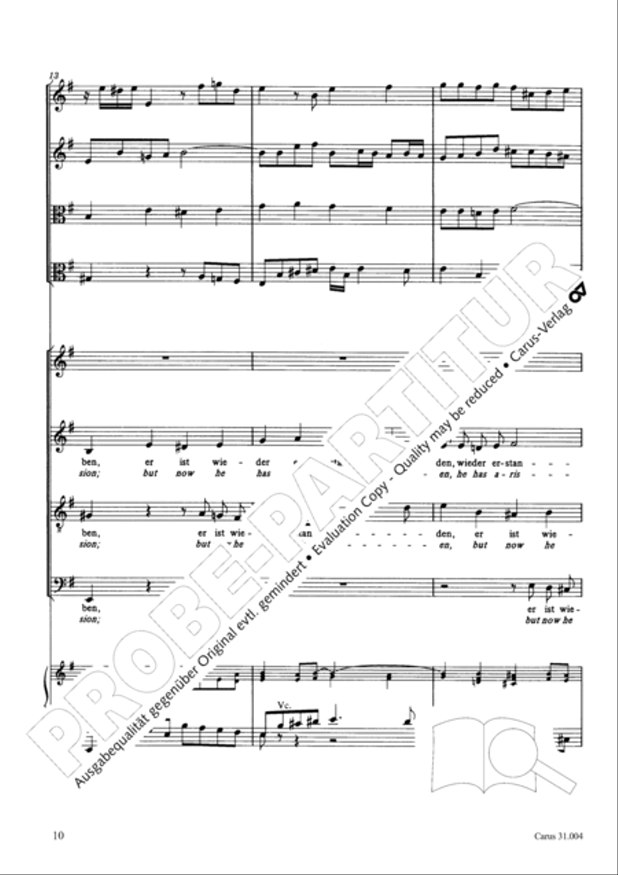 Christ lay in death's cold prison (Christ lag in Todesbanden) 4-Part scores gallery preview page 11