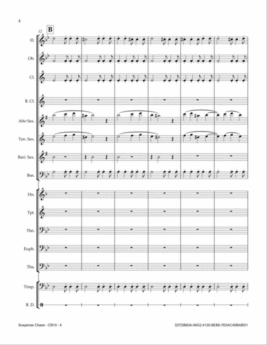 Suspense Chase Suspense Chase Concert Band scores gallery preview page 6