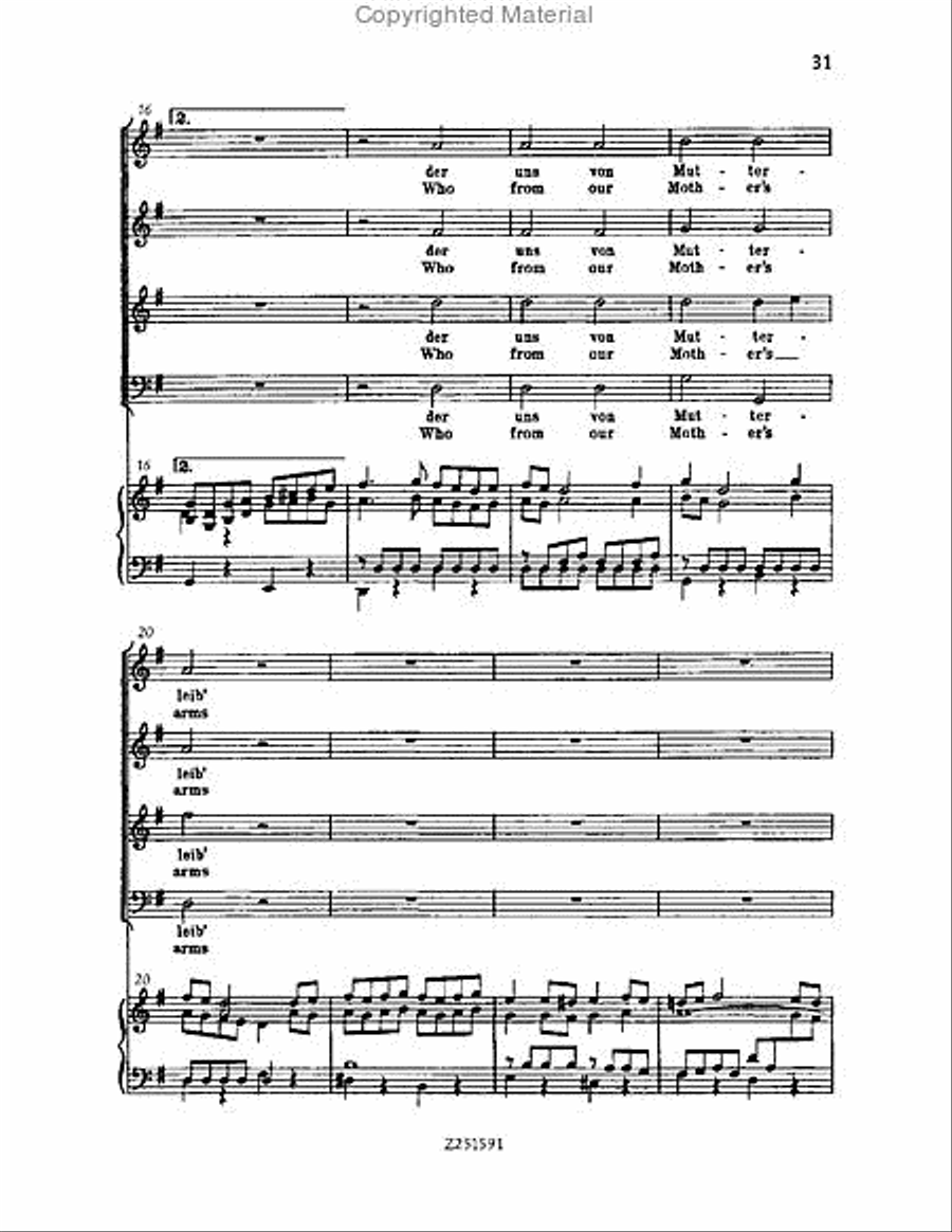 Gott, der Herr, ist Sonn' und Schild, BWV 79 Choir scores gallery preview page 31