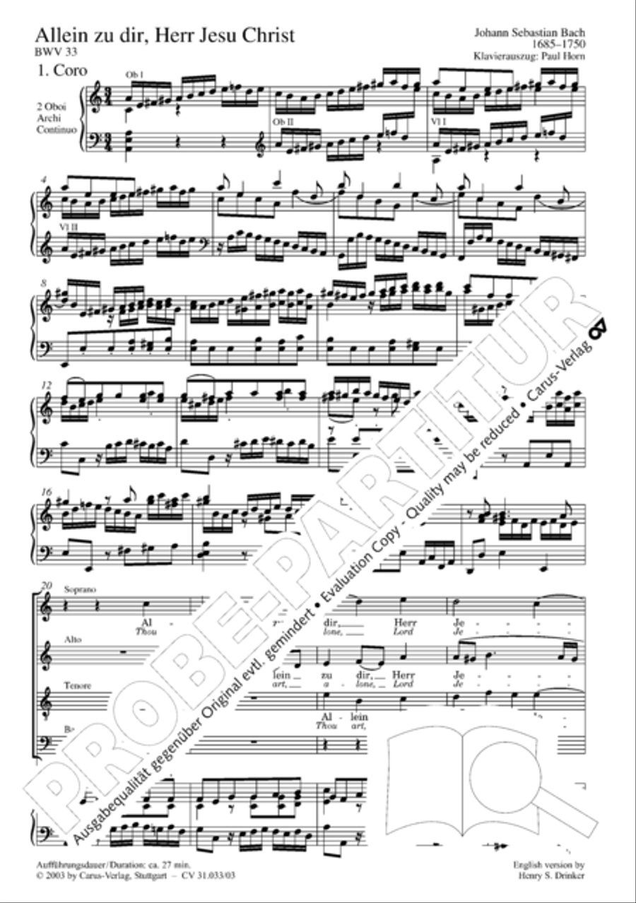 Lord Jesus Christ, in thee alone (Allein zu dir, Herr Jesu Christ) ATB scores gallery preview page 4