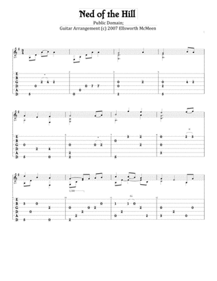 Ned of the Hill (For Fingerstyle Guitar Tuned Drop D)