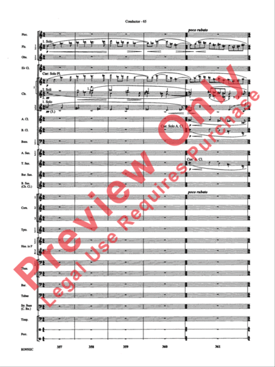 Symphony No. 3 for Band Concert Band scores gallery preview page 68