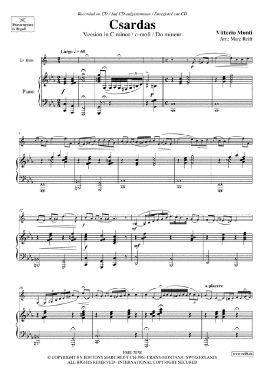Csardas Csardas Voice Solo scores gallery preview page 4
