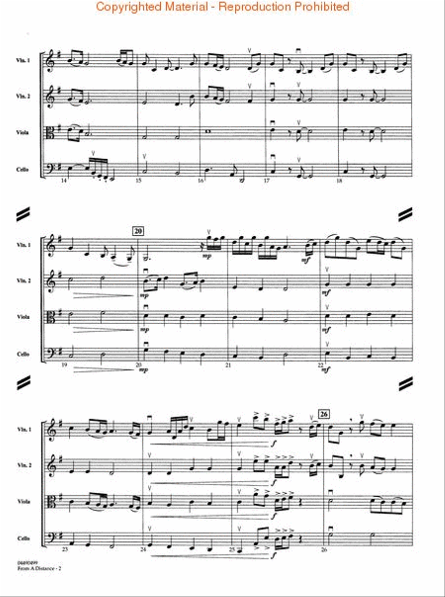 From a Distance String Quartet scores gallery preview page 3
