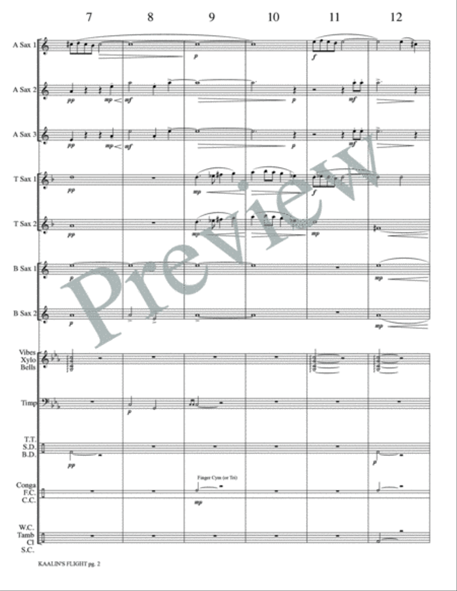 Kaalin's Flight Kaalin's Flight Small Ensemble scores gallery preview page 4