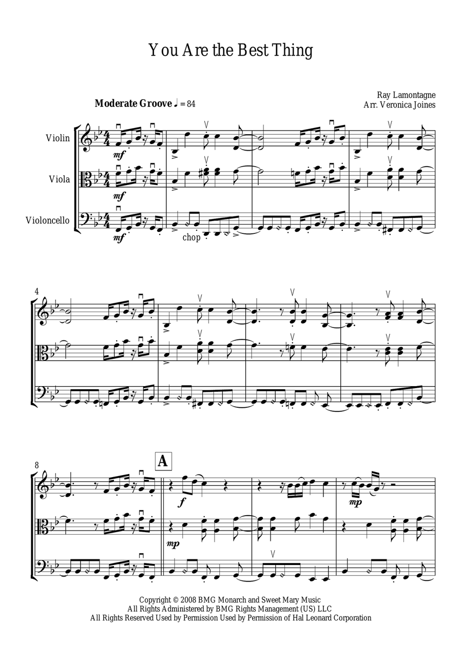 You Are The Best Thing String Trio scores gallery preview page 2