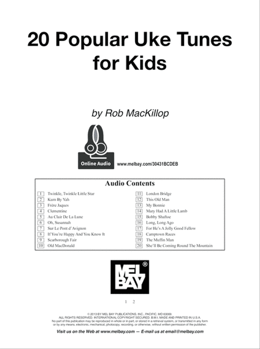 20 Popular Uke Tunes for Kids Ukulele scores gallery preview page 2