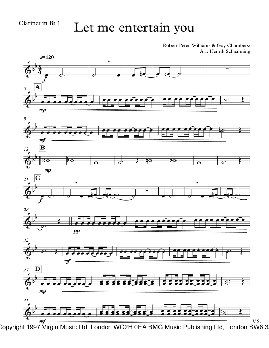 Let Me Entertain You Saxophone Quartet scores gallery preview page 6