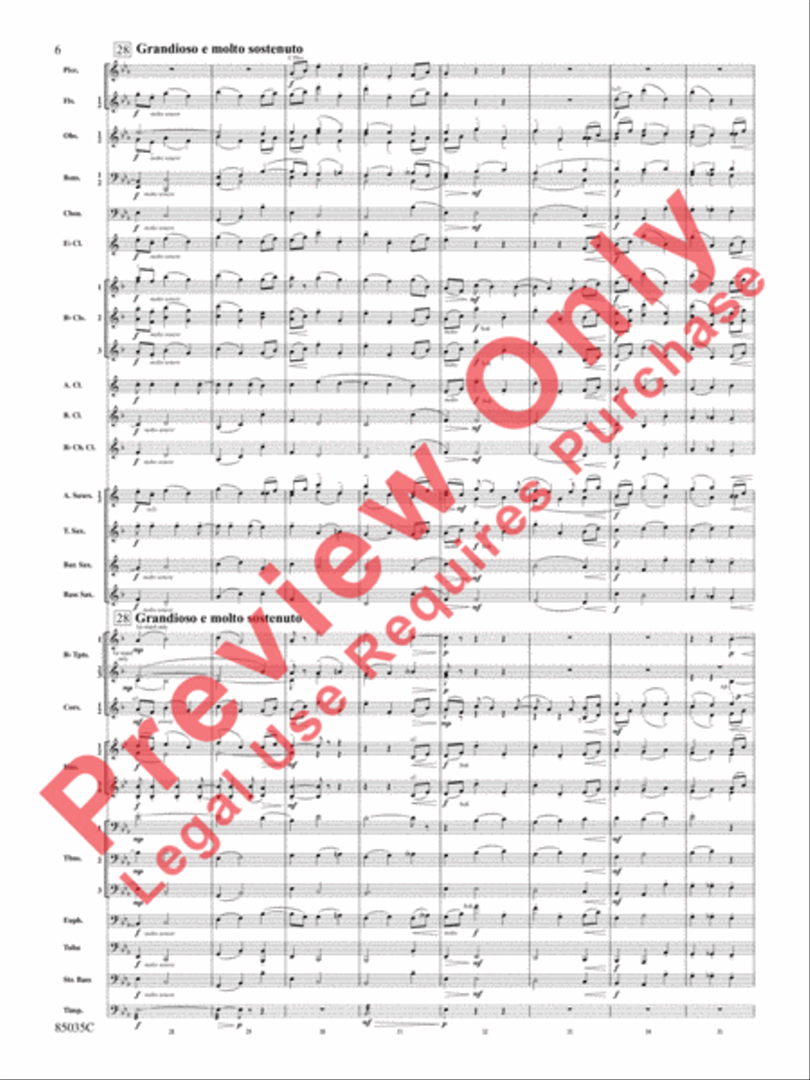 Nimrod (from Elgar's Variations) Concert Band scores gallery preview page 7