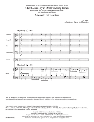 Christ Jesus Lay in Death's Strong Bands (Downloadable Extended Introduction Choral Score)