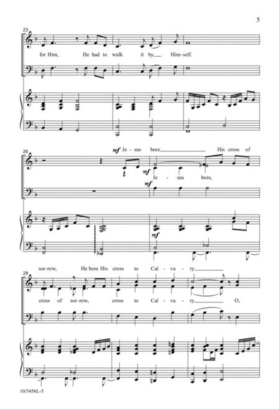 Must Jesus Bear the Cross 3-Part scores gallery preview page 5